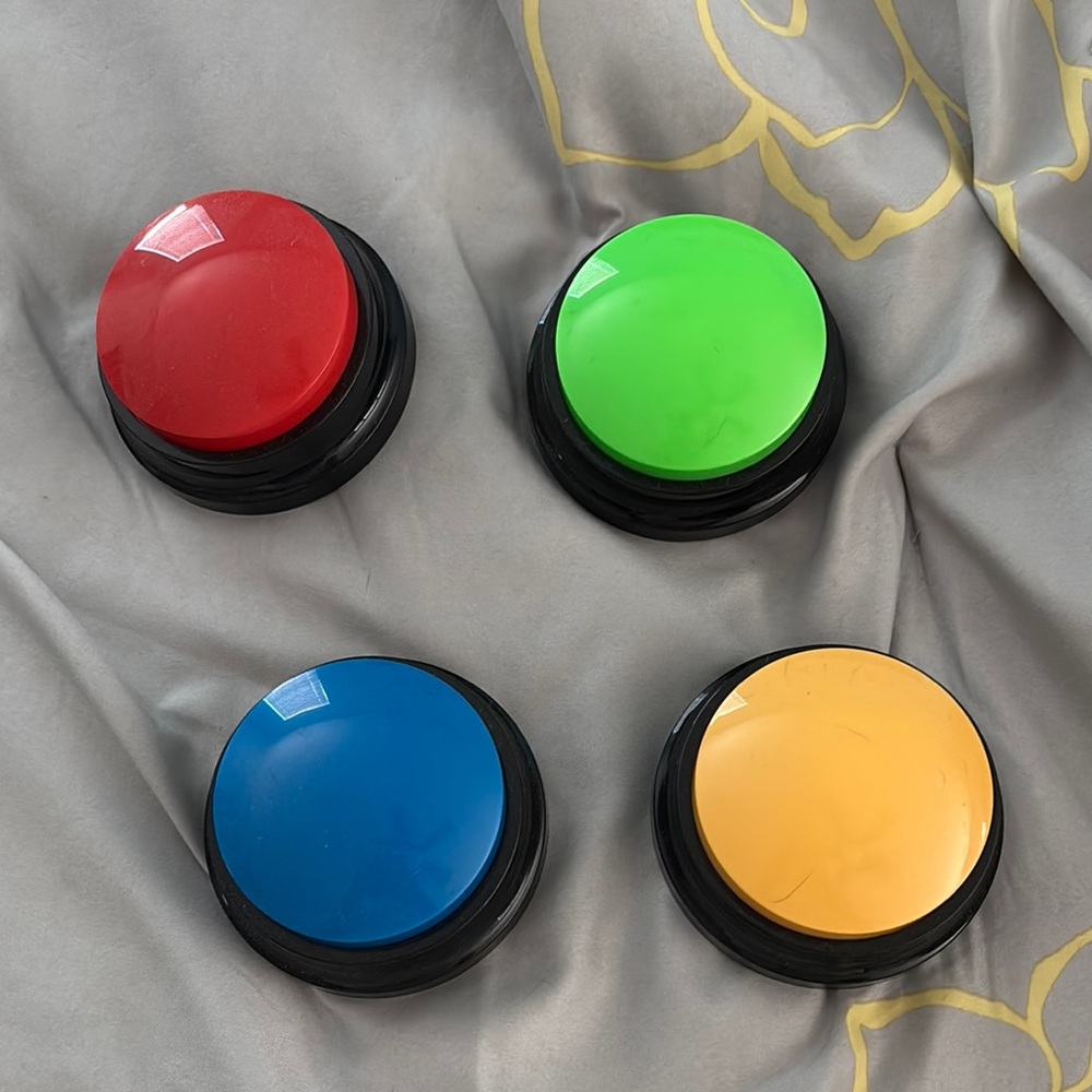Set of Four Colorful dog Buzzers